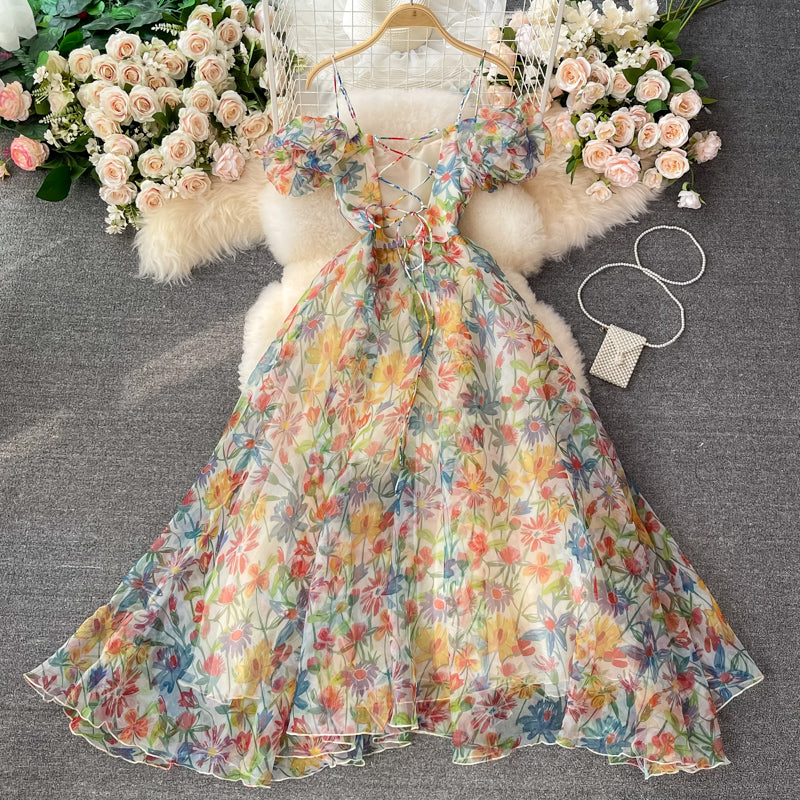 French retro temperament super xiansen suspender skirt  3342