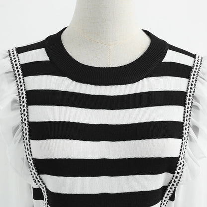 Slim striped knitted dress  2423