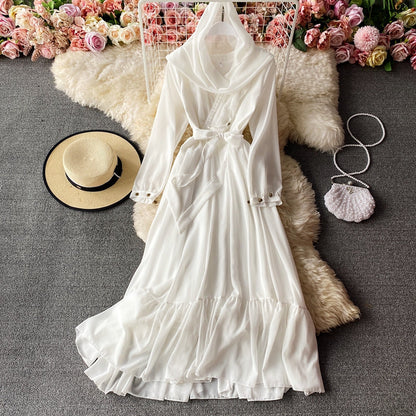 Large skirt Chiffon Dress  3028