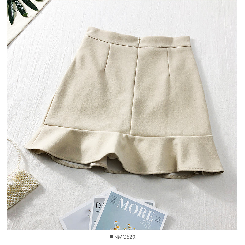 Ruffled short Hip Wrap Skirt for women  2532