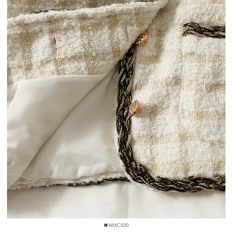 Hong Kong style retro bright silk bonded single breasted short cardigan top  2088