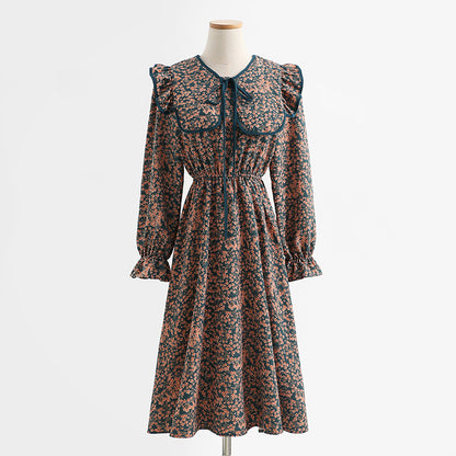 Slim skirt French floral skirt length skirt  2443