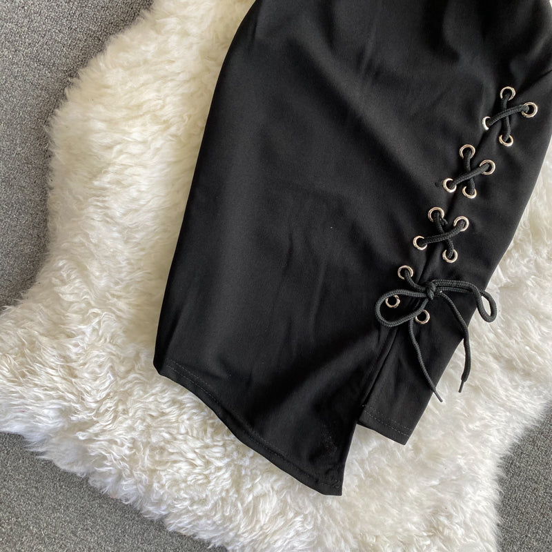 Slim slim strapless dress sexy suspender skirt Hip Wrap Skirt  3174