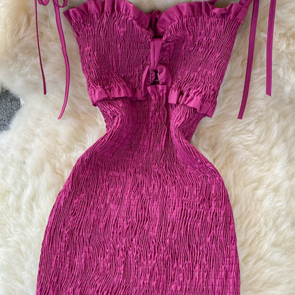 Suspender Hip Wrap fishtail dress female  3254