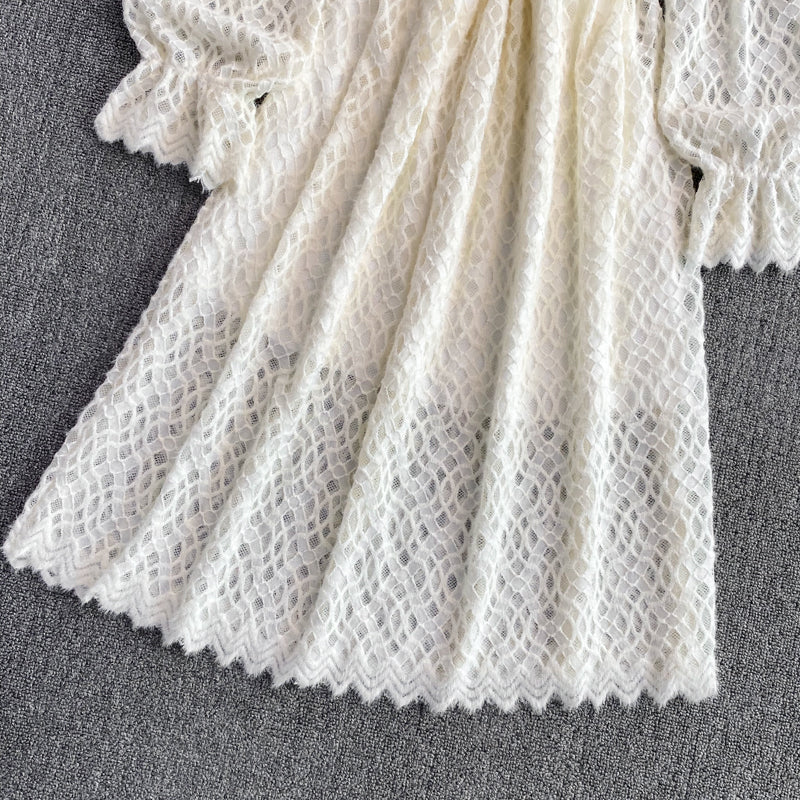 Lace lady style gentle temperament fairy skirt  3394