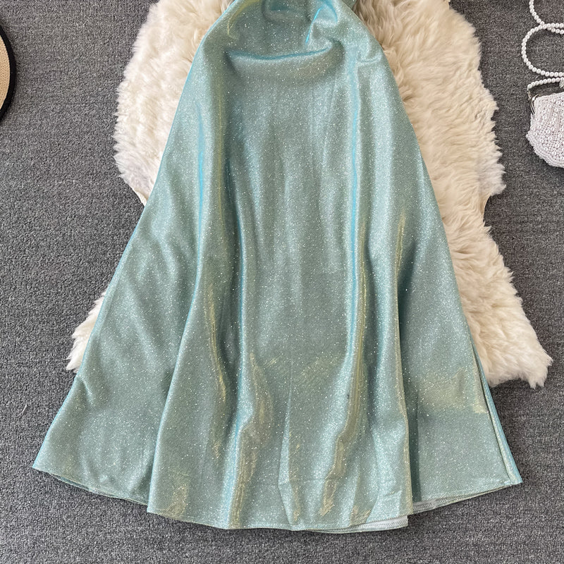 Sexy slim suspender dress starry dress  2897