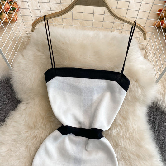 Korean Strapless suspender skirt women's tight elastic knitting  2806