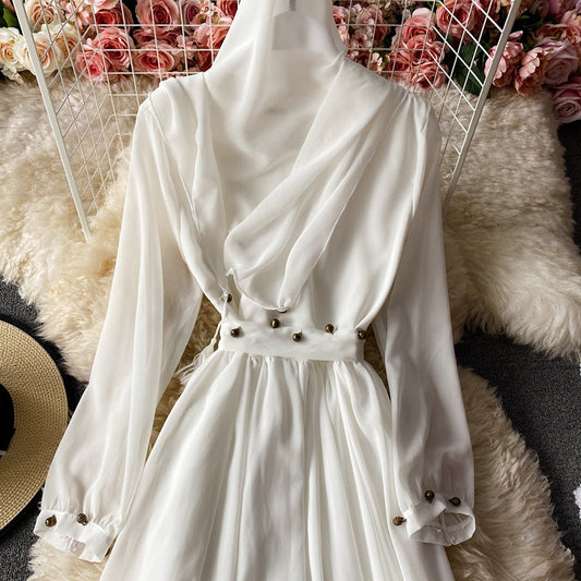 Large skirt Chiffon Dress  3028