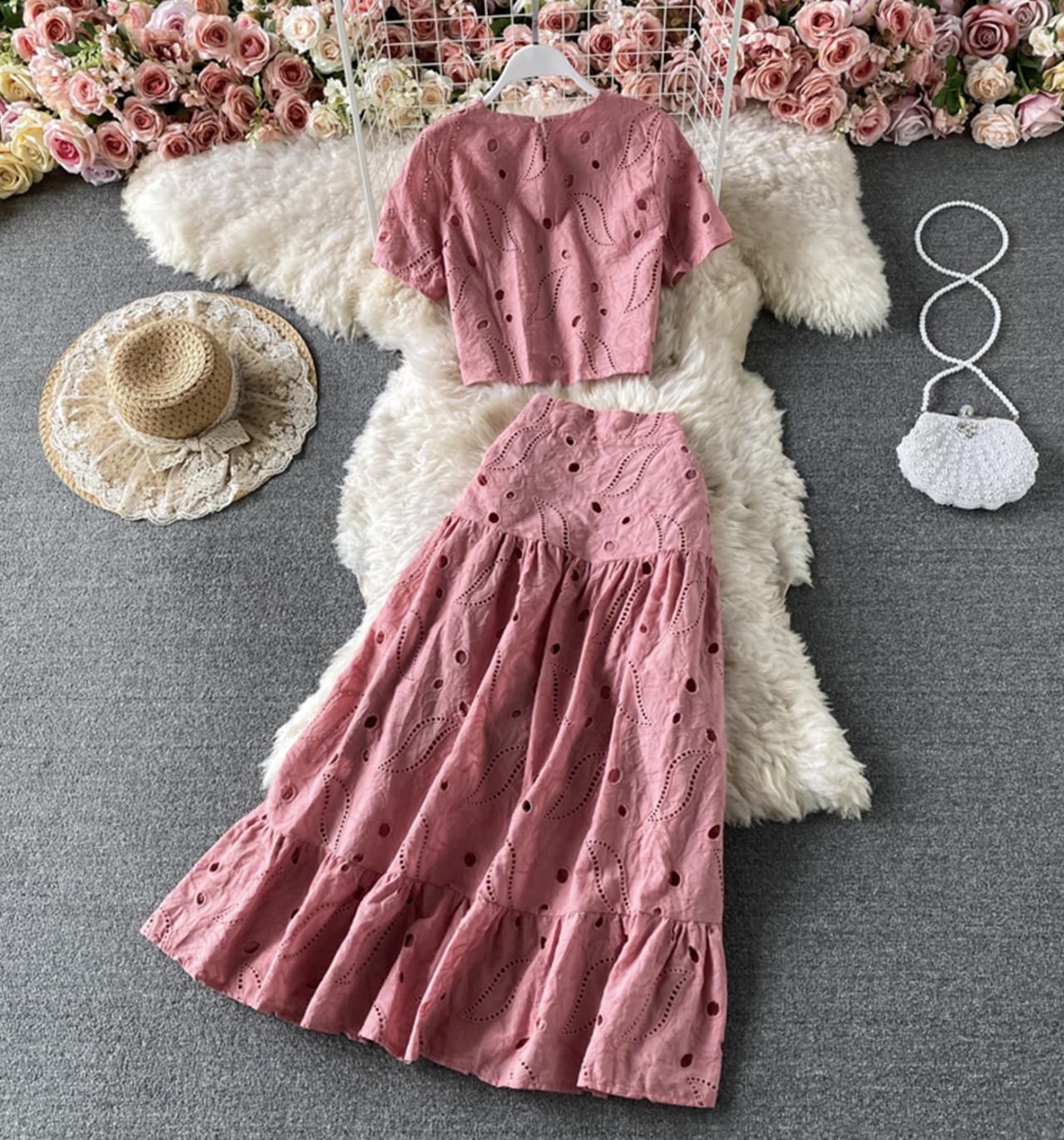 Sweet A line dress two pieces dress  705