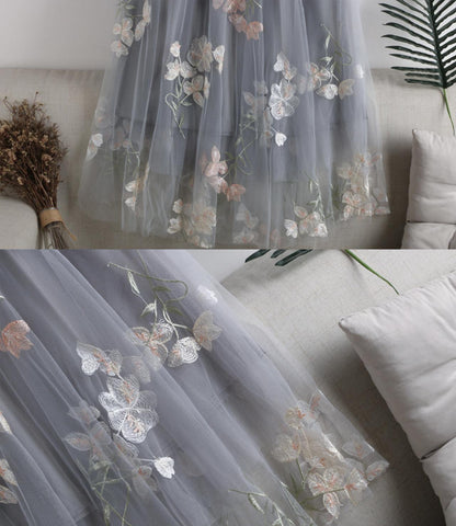 Cute A line tulle lace A line skirt  3450