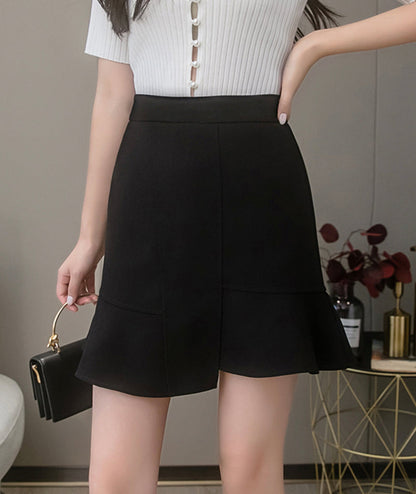 Lovely A line chiffon irregular short skirt wrap hip skirt  3487