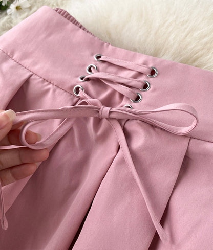 Pink A line skirt cute skirt  3459