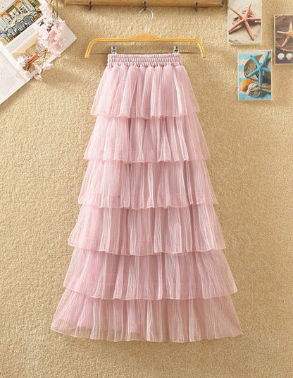 Cute A line tulle skirt  3501