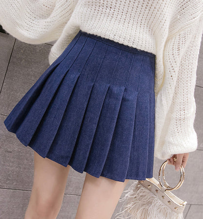 Cute A line pleated skirt  3482