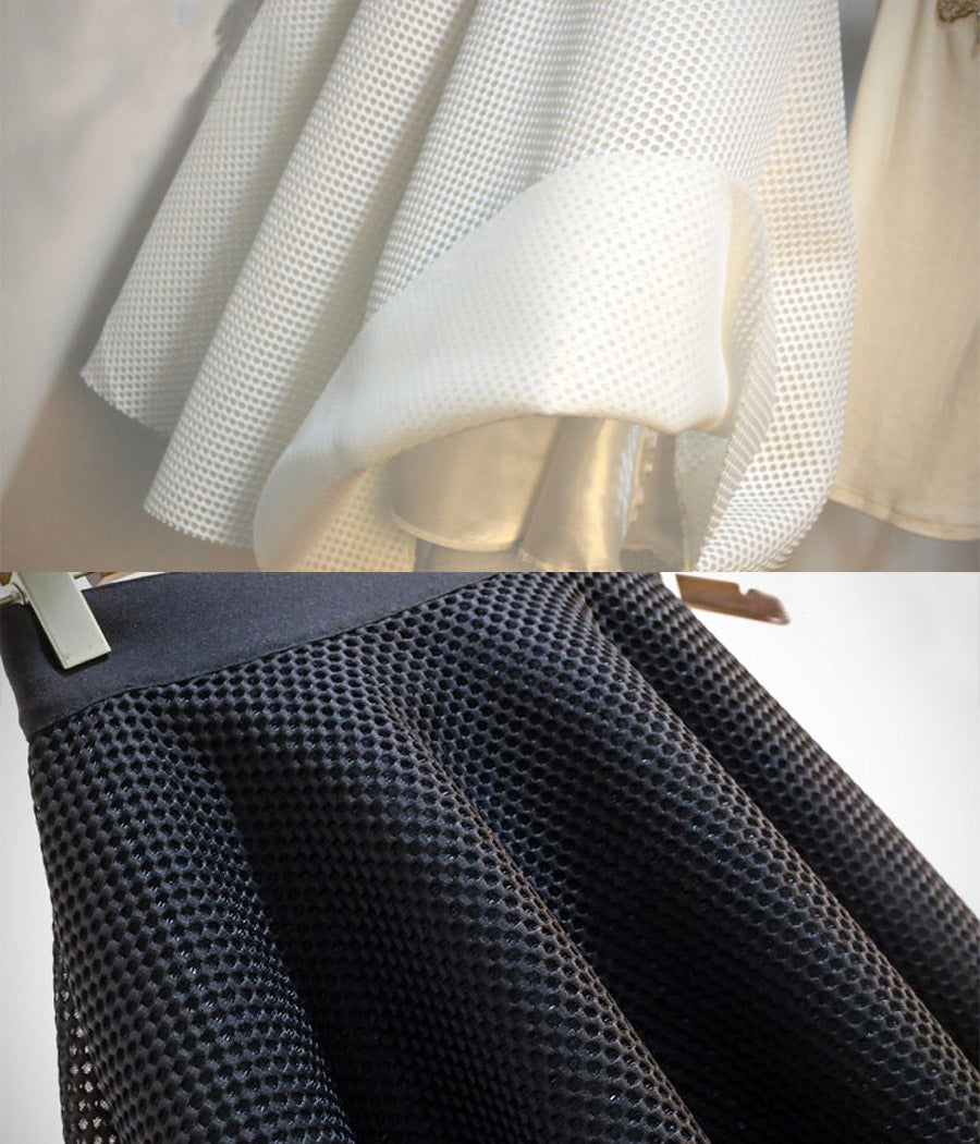 Stylish A line skirt white/black skirt  3505