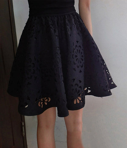 Cute A line skirt red/black skirt  3506