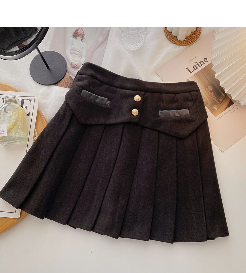 Design sense personalized high waist A-shaped slim skirt  5535
