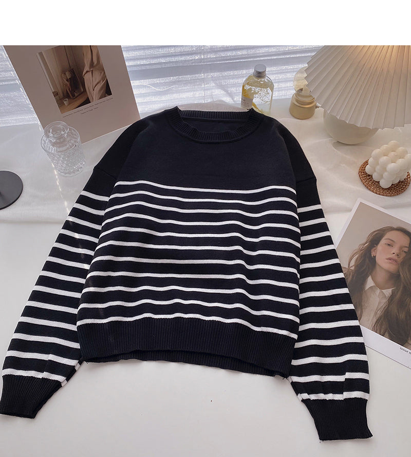 Long sleeve Pullover crew neck sweater  6526