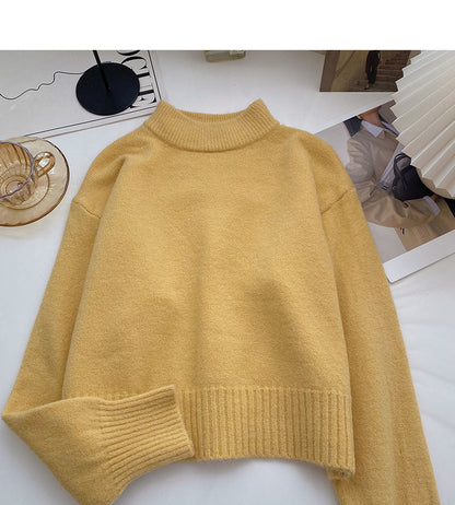 Korean version small man loose and versatile long sleeve Pullover Top  6142