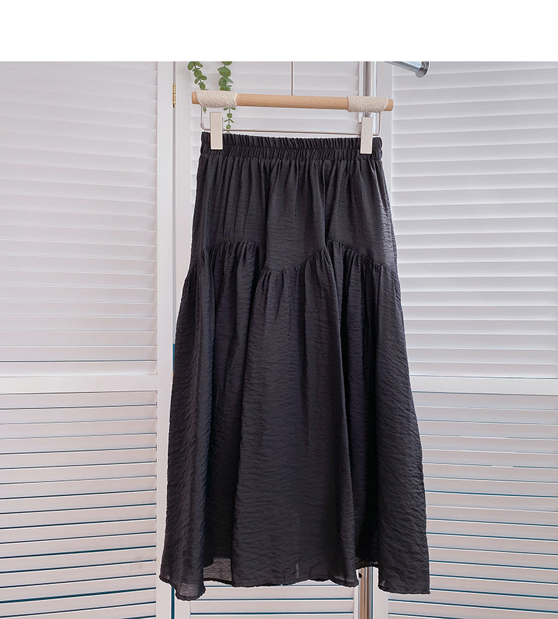 Korean version of gentle hanging medium length skirt  5798