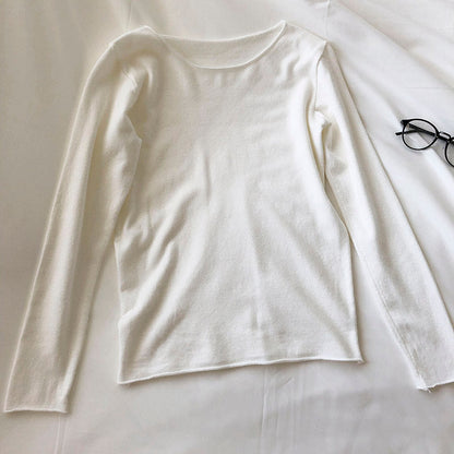 Solid basic bottomed t-shirt t-shirt t-shirt  6470