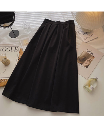 Retro High Waist slim A-line skirt  5781