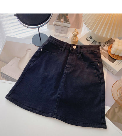 Retro and versatile high waist skirt  5638