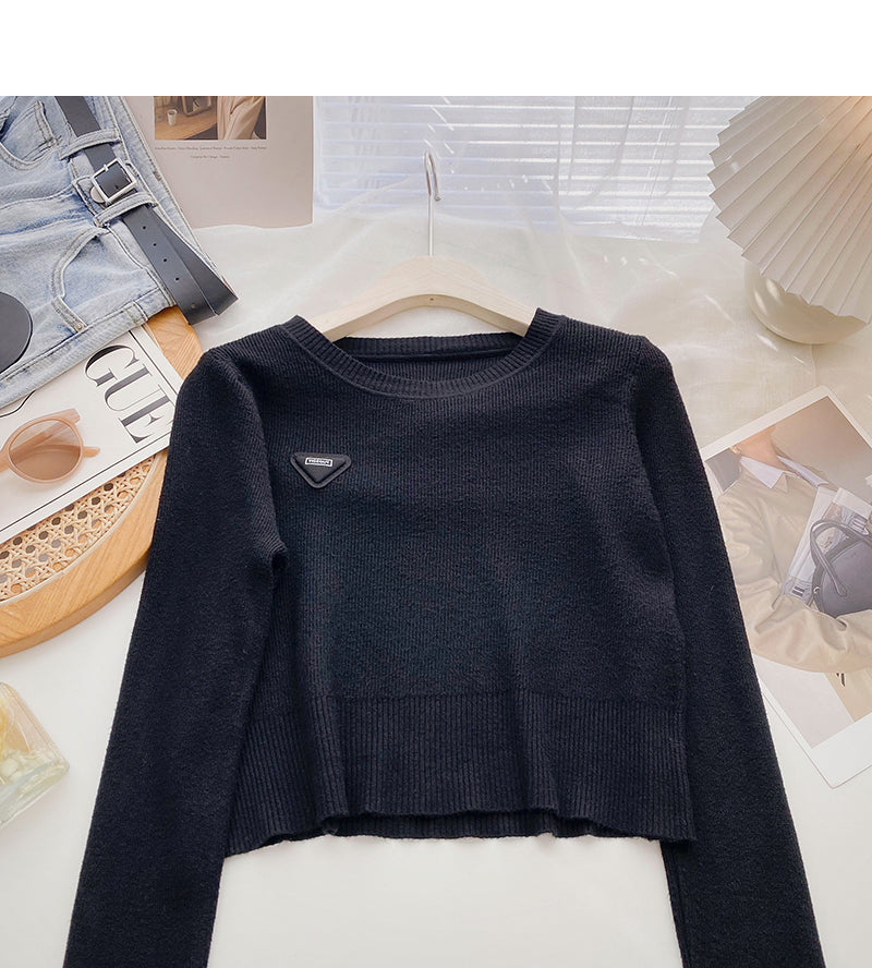 Versatile simple design short Pullover Top  6620