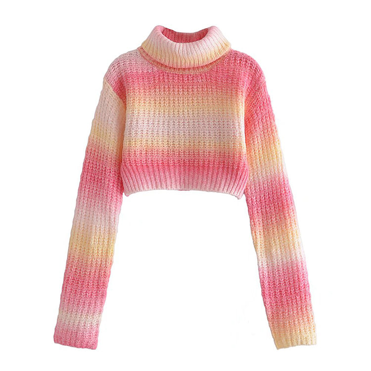 New foreign style waffle sweater short sweater  7421