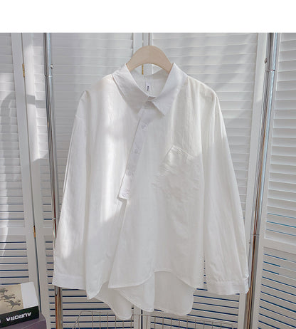Korean design irregular thin loose long sleeved cardigan top  6405