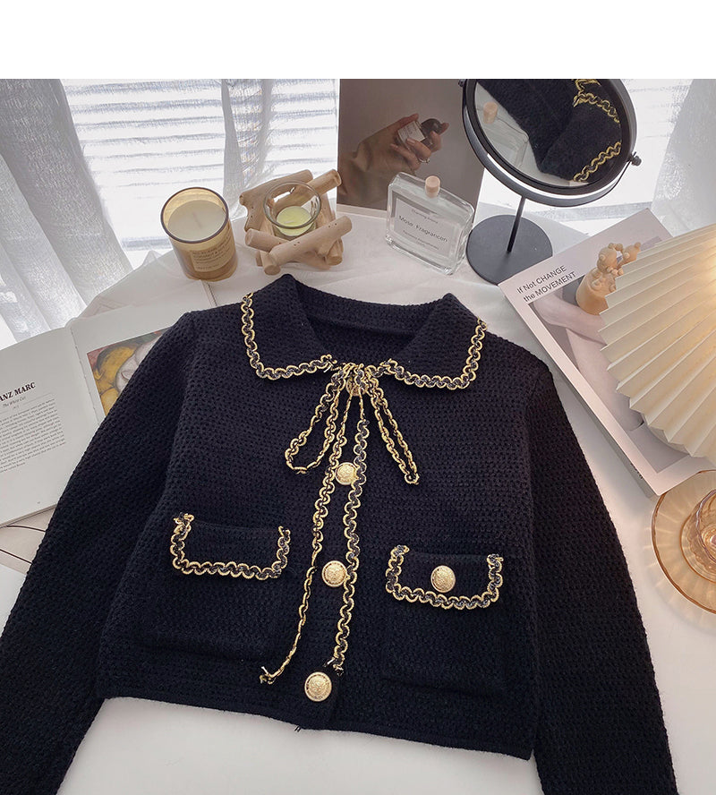 Korean color contrast bandage design retro short top  6027