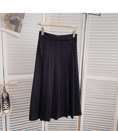 Slim Hong Kong style high waist A-line skirt  5816