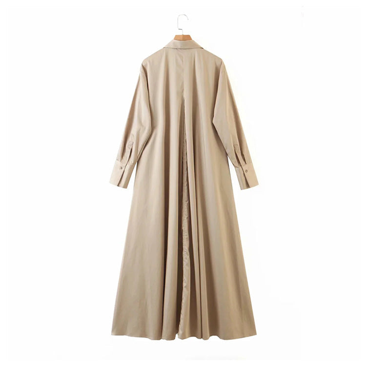 Light mature style skirt, slim waist, medium length shirt skirt  7123