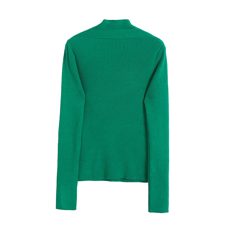 Sweet cool Spice Girl retro square collar chic sweater  7203