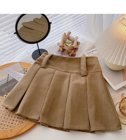 Korean version of foreign style versatile ins high waist casual skirt  5570