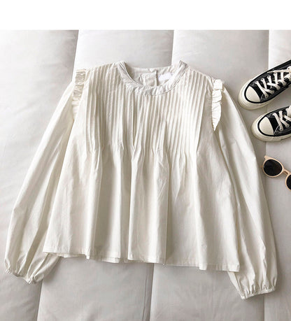 Versatile long sleeve Pullover blouse  6259