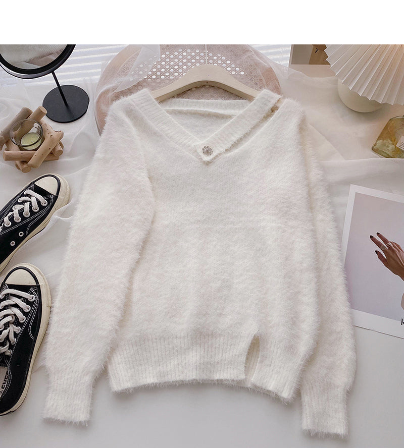 Korean fashion, foreign style, sweet design, long sleeve top, fashion  6184