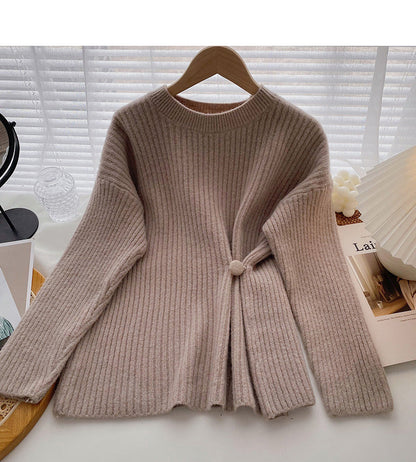 Korean minority design foreign style one button loose top fashion  5935