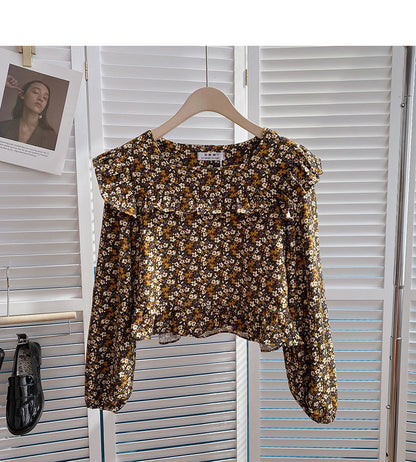 New Korean slim short temperament top  6414
