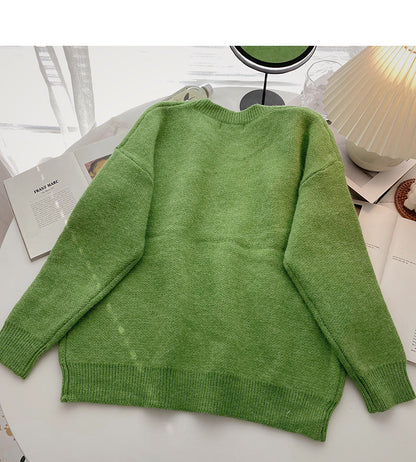 Korean age reducing loose long sleeve Pullover Top  5918