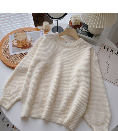 Korean style loose long sleeve Pullover Top  6030