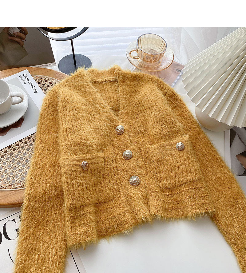 Imitation mink sweater Korean version gentle  6100