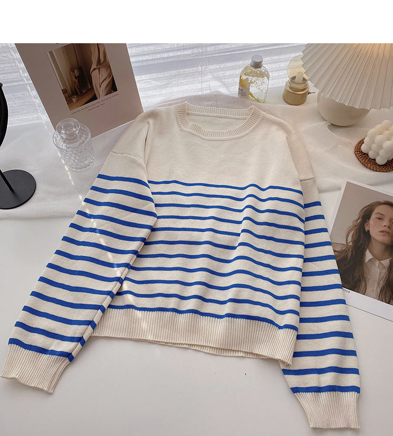 Long sleeve Pullover crew neck sweater  6526