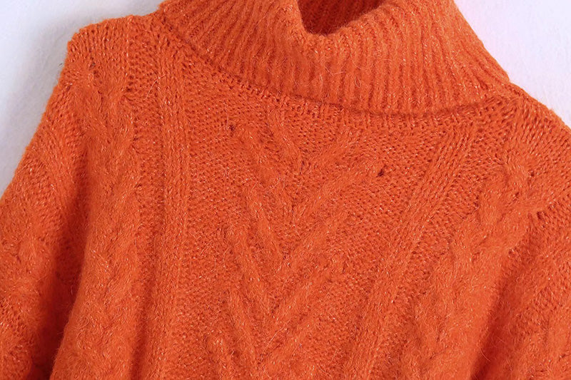 Versatile eight strand short navel exposed sweater  7484