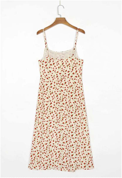 New slim fit, slim and versatile Vintage sling broken flowers  7133