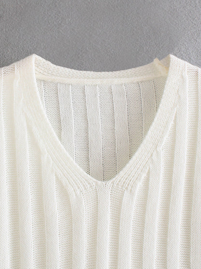 Lazy style retro versatile short Pullover Sweater Top  7519