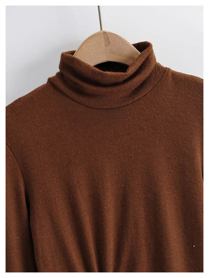 VDesign sense high neck sweater slim and short bottoming  7502