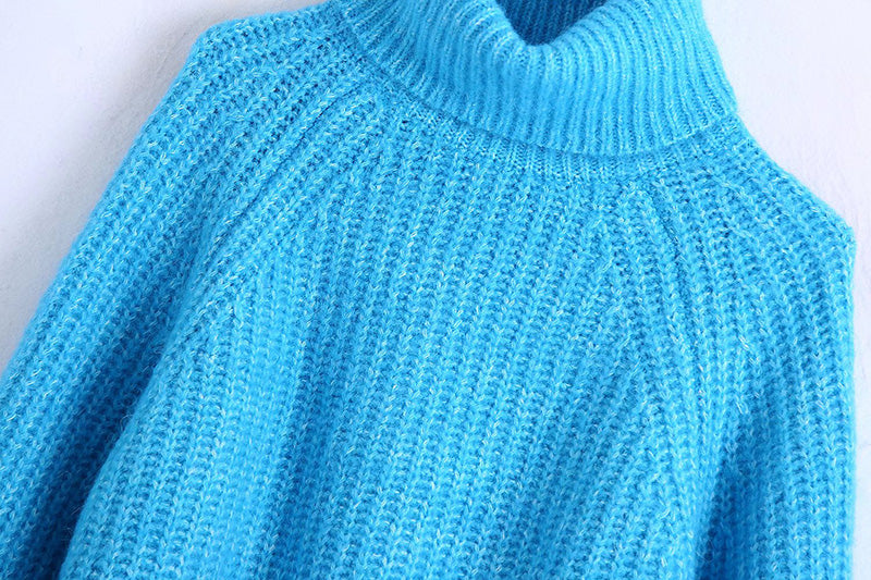 New high neck spike knit sweater loose sweater  7498