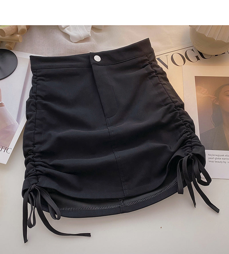 Korean slim design drawstring Hip Wrap Skirt  5641