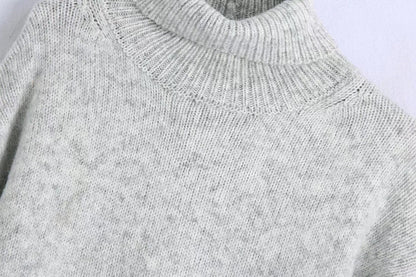 Simple style loose lazy stand collar sweater  7529